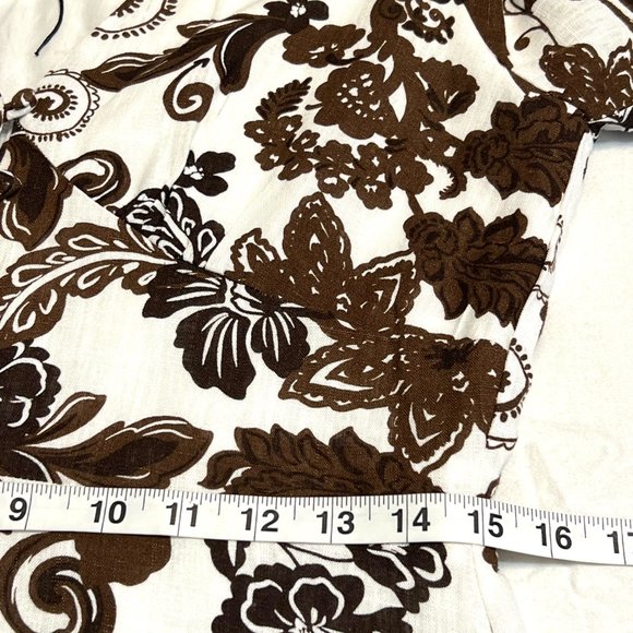 NWOT MINKPINK Maxi Dress Linen Blend Floral Button Down Size L Short Sleeve - Picture 7 of 10